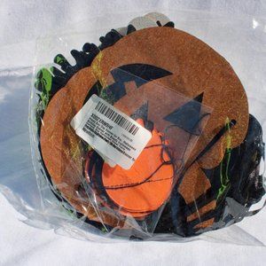 Black Happy Boo Day Banner and Halloween Bats Garland Banner, Glitter Banner